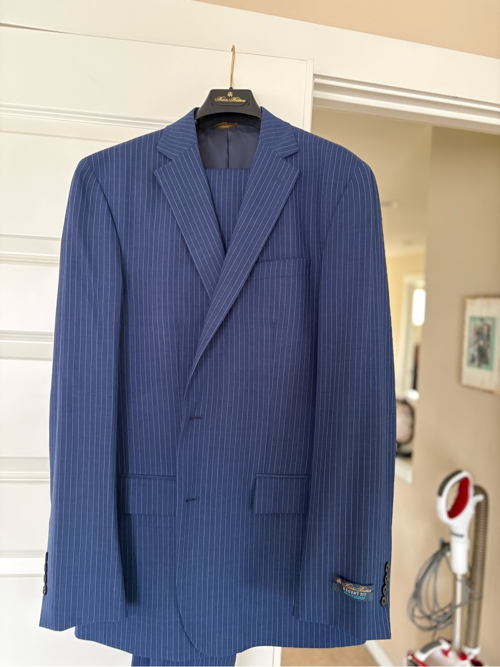 Brooks Brothers Navy Pinstripe Two-Button Suit and pants 34/32